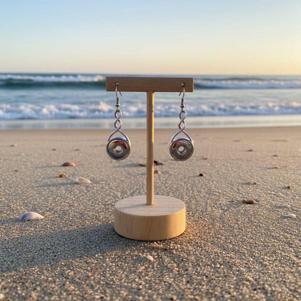 Petite Silver Twist Earrings