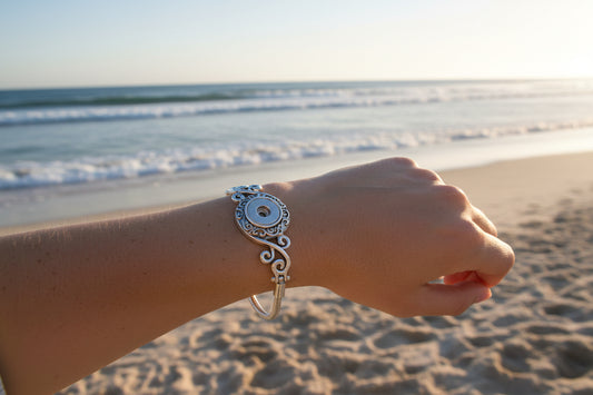 Petite Dainty Swirls Silver Tone Bracelet