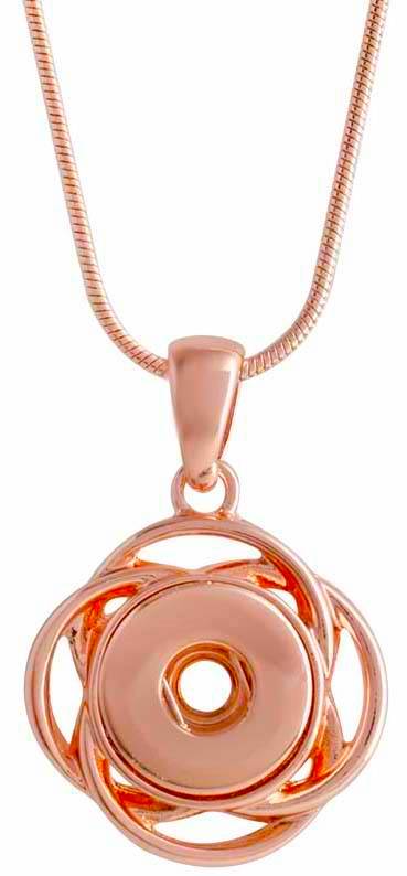 Petite Rose Gold Tone Swirl Necklace