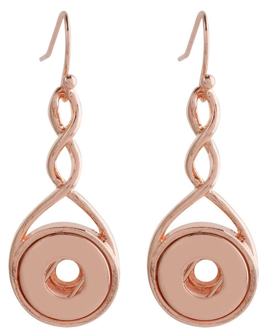 Petite Rose Gold Twist Earrings