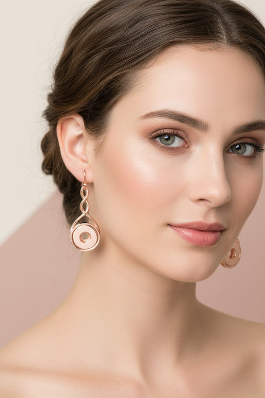Petite Rose Gold Twist Earrings