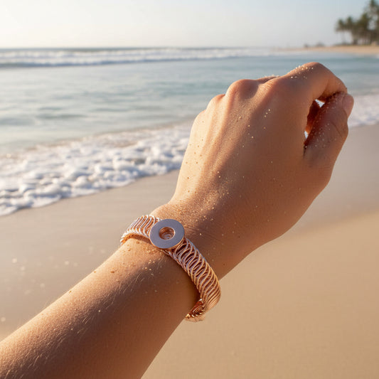Petite Expandable Rose Gold Tone Coil Bracelet