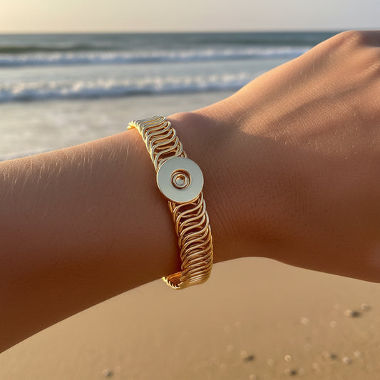 Petite Expandable Gold Tone Coil Bracelet