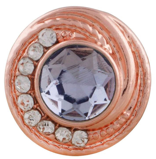 Petite Rose Gold Crystal Swirl Snap