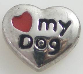 Love My Dog Locket Charm