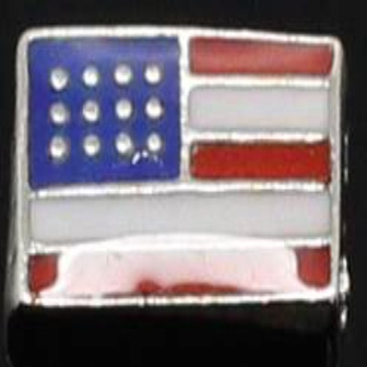 American Flag Locket Charm