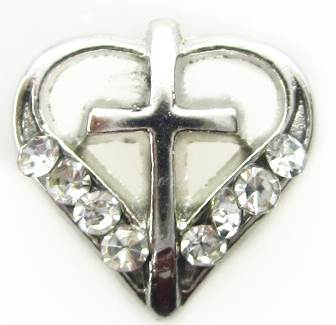 Cross Heart Locket Charm