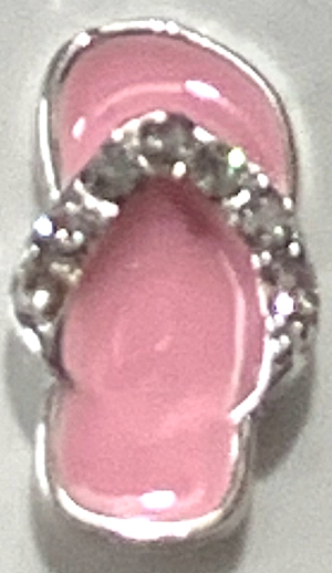 Pink Flip Flop Locket Charm