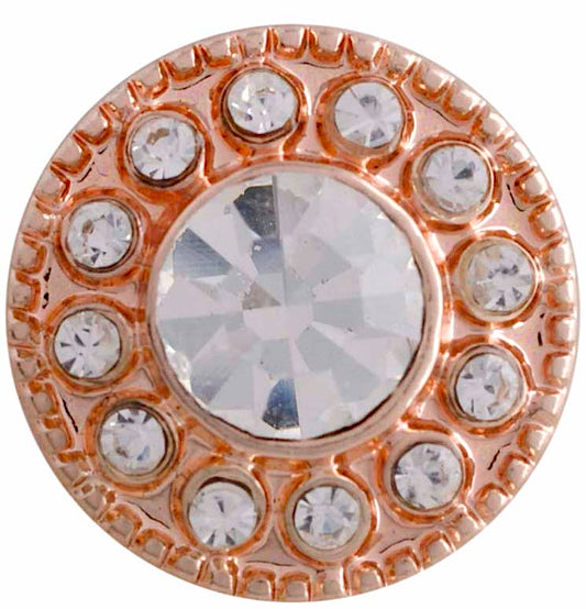 Petite Rose Gold Clear Bling Snap