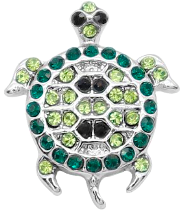 Petite Green Crystal Turtle Snap