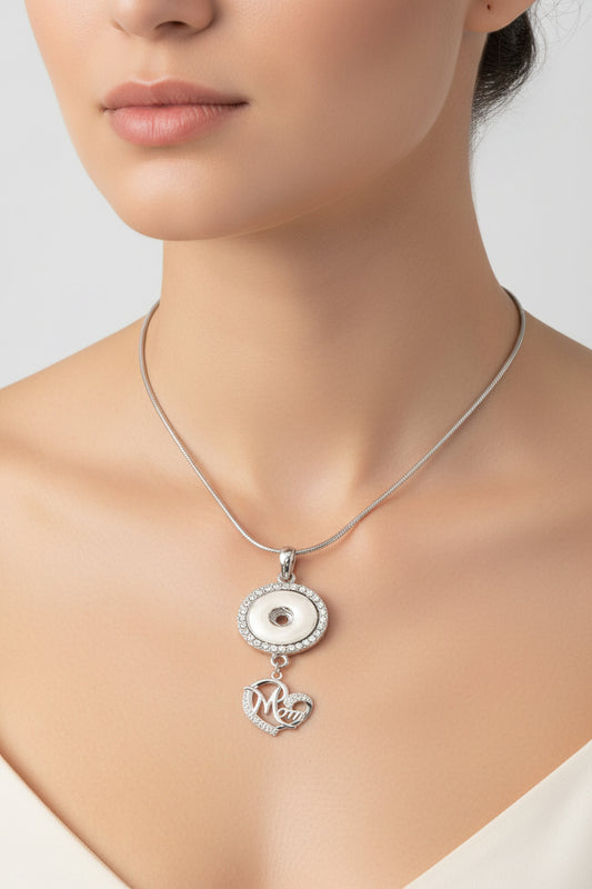 Statement Dangle Love Mom Necklace