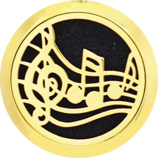 Gold Music Notes Diffuser Statement Snap