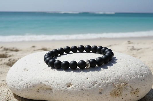 Matte Onyx Stretch Bracelet Snappy Jewels