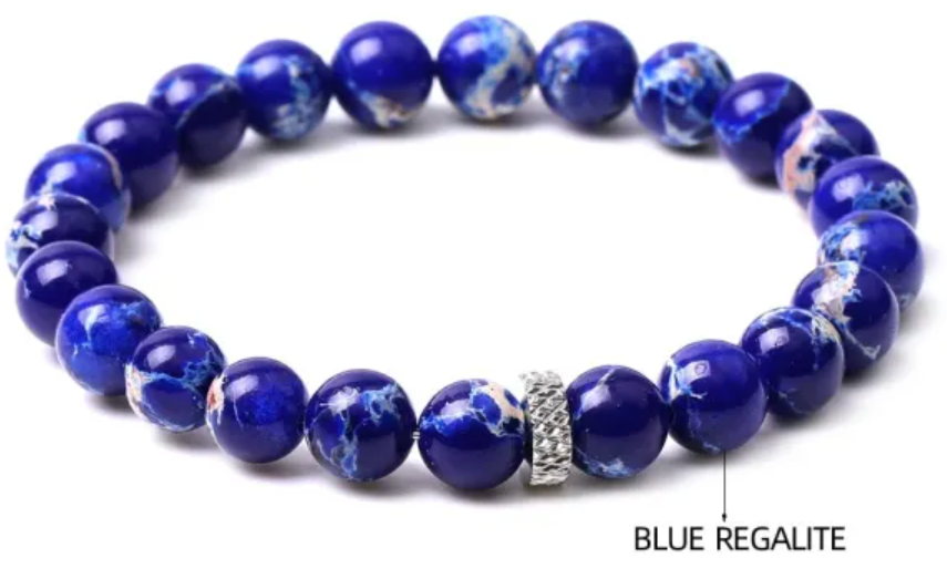 Blue Regalite Stretch Bracelet