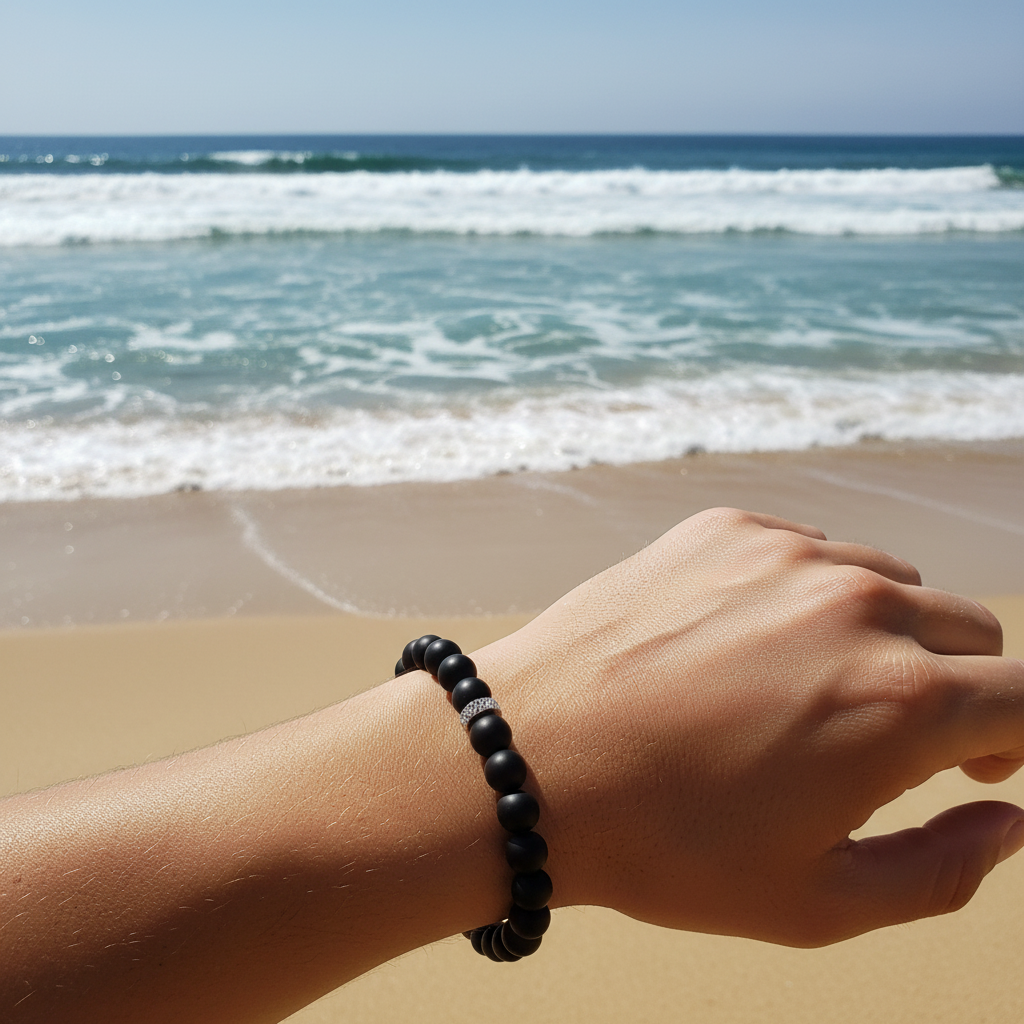 Matte Onyx Stretch Bracelet