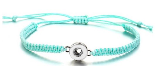 Petite Teal Woven Pull Bracelet