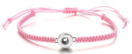 Petite Pink Woven Pull Bracelet