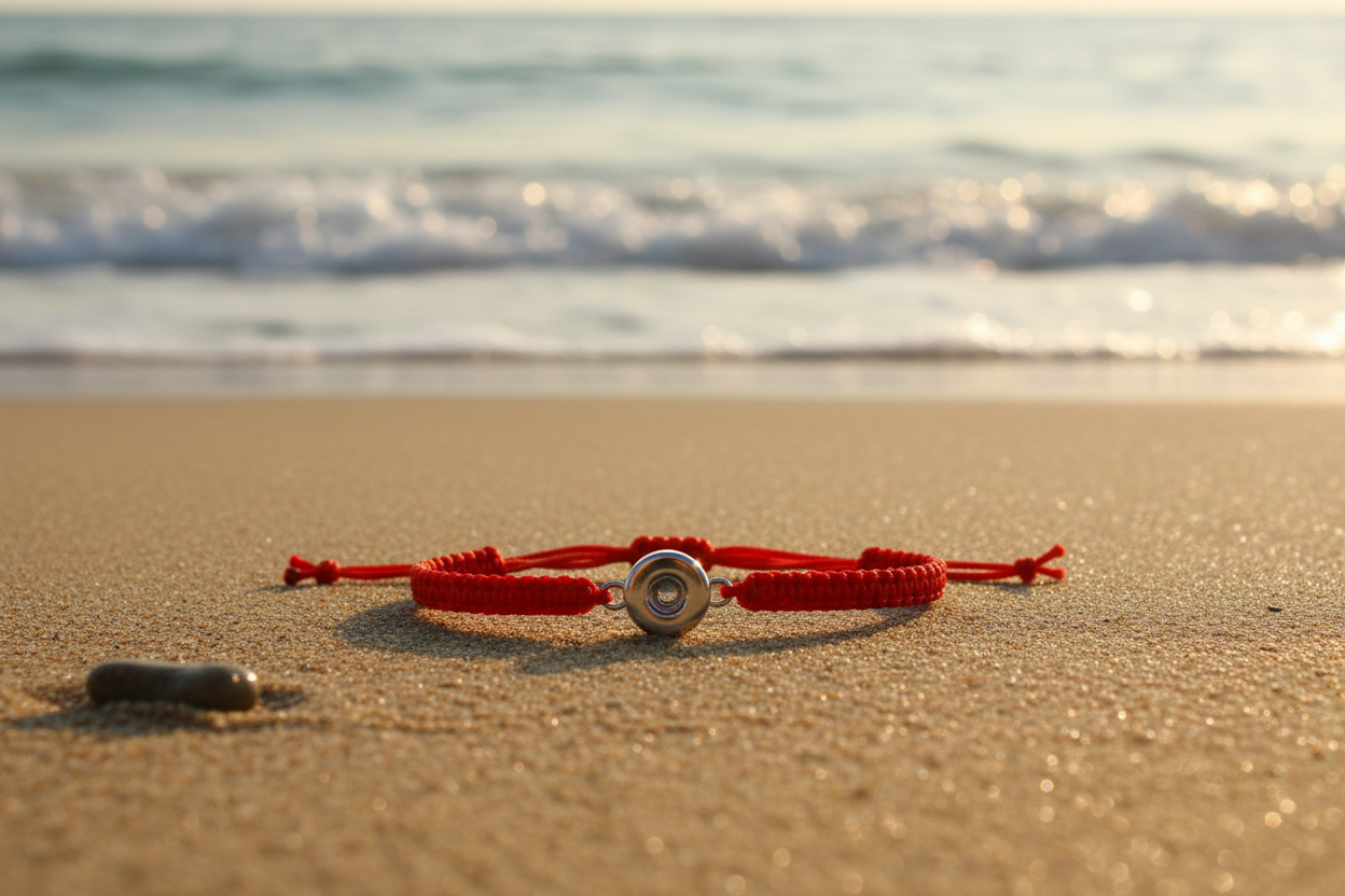 Petite Red Woven Pull Bracelet
