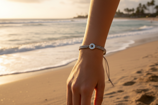 Petite Gray Woven Pull Bracelet