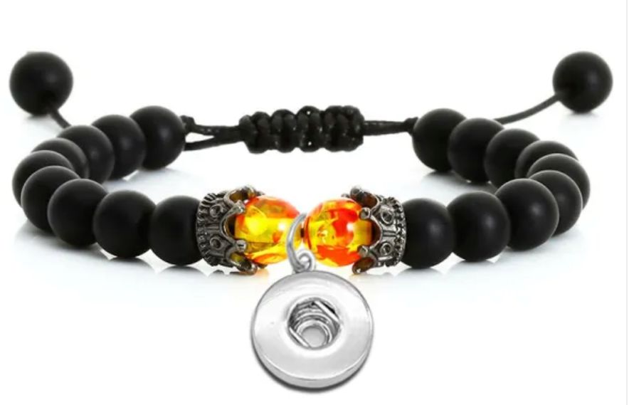 Petite Delicate Lava Stone Style Adjustable Bracelet