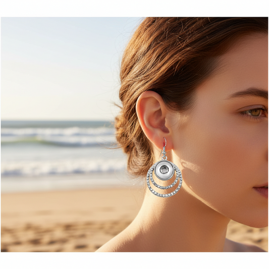 Petite Crystal Hoops Earrings