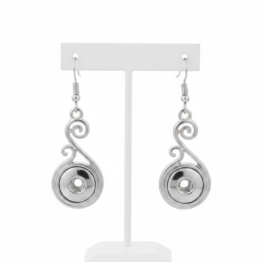 Petite Silver Swirl Earrings