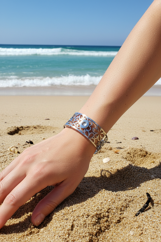 Petite Flower Cuff Bracelet