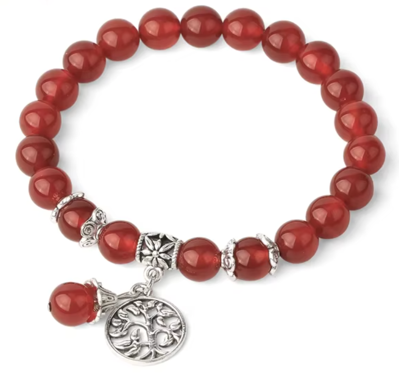 Red Agate Stretch Bracelet