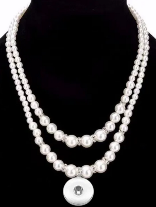 Statement Double Strand Imitation Pearl Necklace