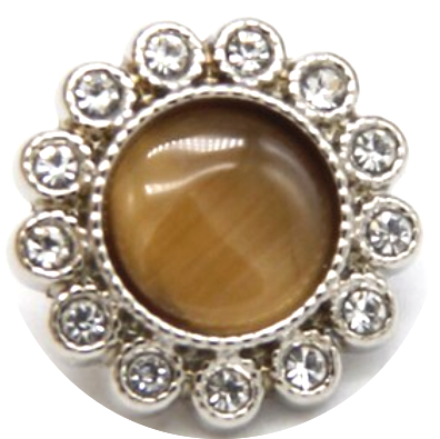 Petite Brown Cat's Eye Snap