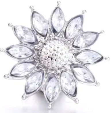 Petite Crystal Flower Snap