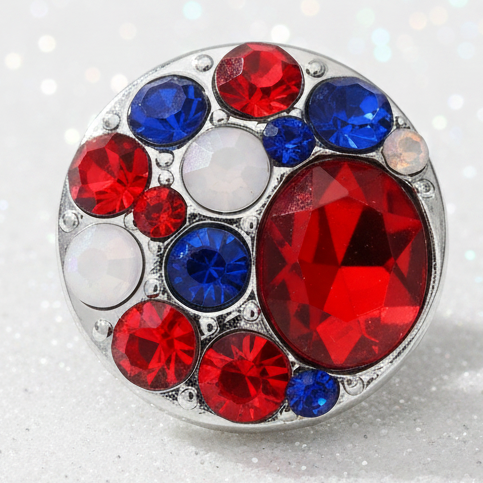 Statement Patriotic Glitter Snap