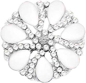 Statement Crystal Swirl Snap
