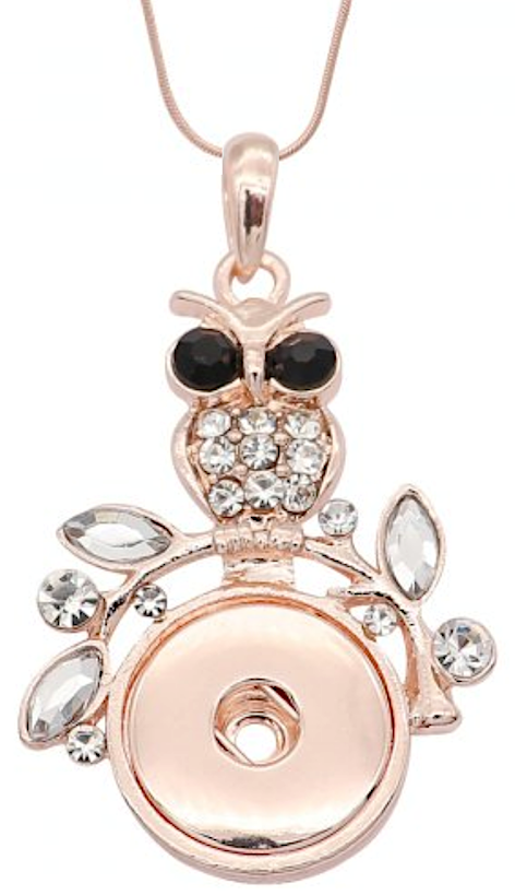 Statement Crystal Owl Necklace