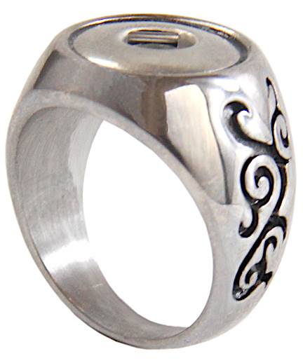 Petite Swirl Stainless Steel Ring