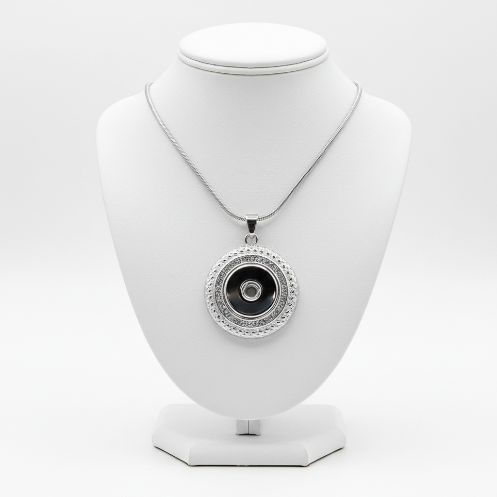 Petite Silver Tone Crystal Necklace