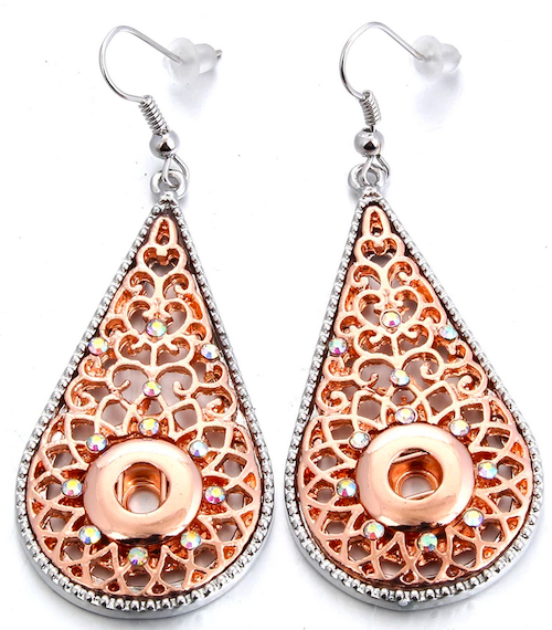 Petite Rose Gold & Silver Earrings