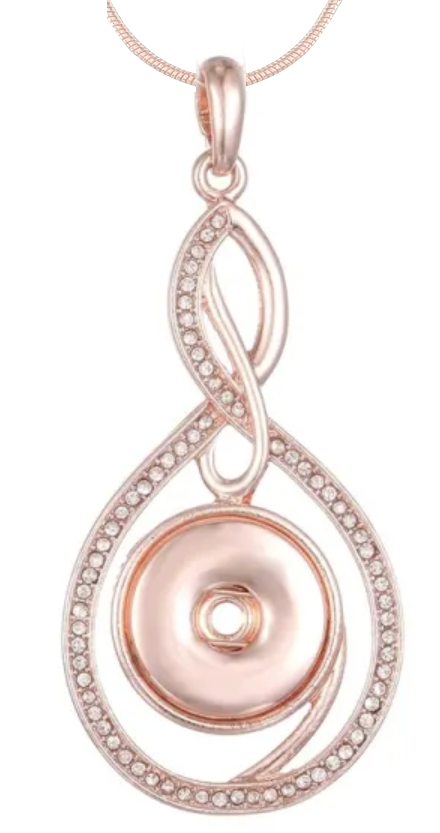 Statement Rose Gold Swirl Necklace