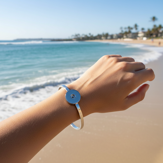 Statement Single Snap Stainless Steel Bracelet