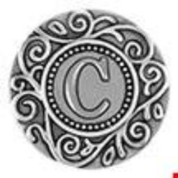 Statement Swirl Letter C Snap