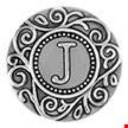 Statement Swirl Letter J Snap