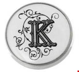 Statement Glassy Letter K Snap