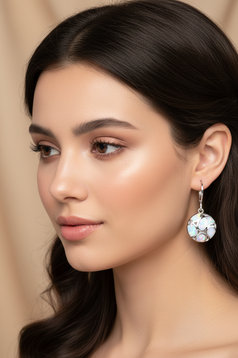 Bohemian Simulated Fire Opal Earrings