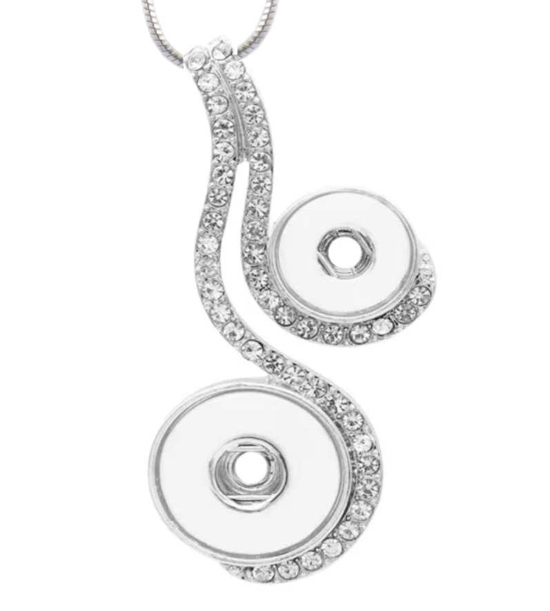 Statement & Petite Crystal Swirl Necklace