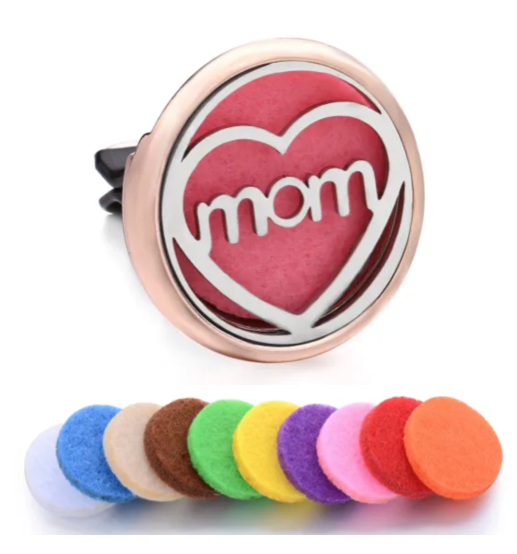 Rose Gold Love Mom Vent Clip