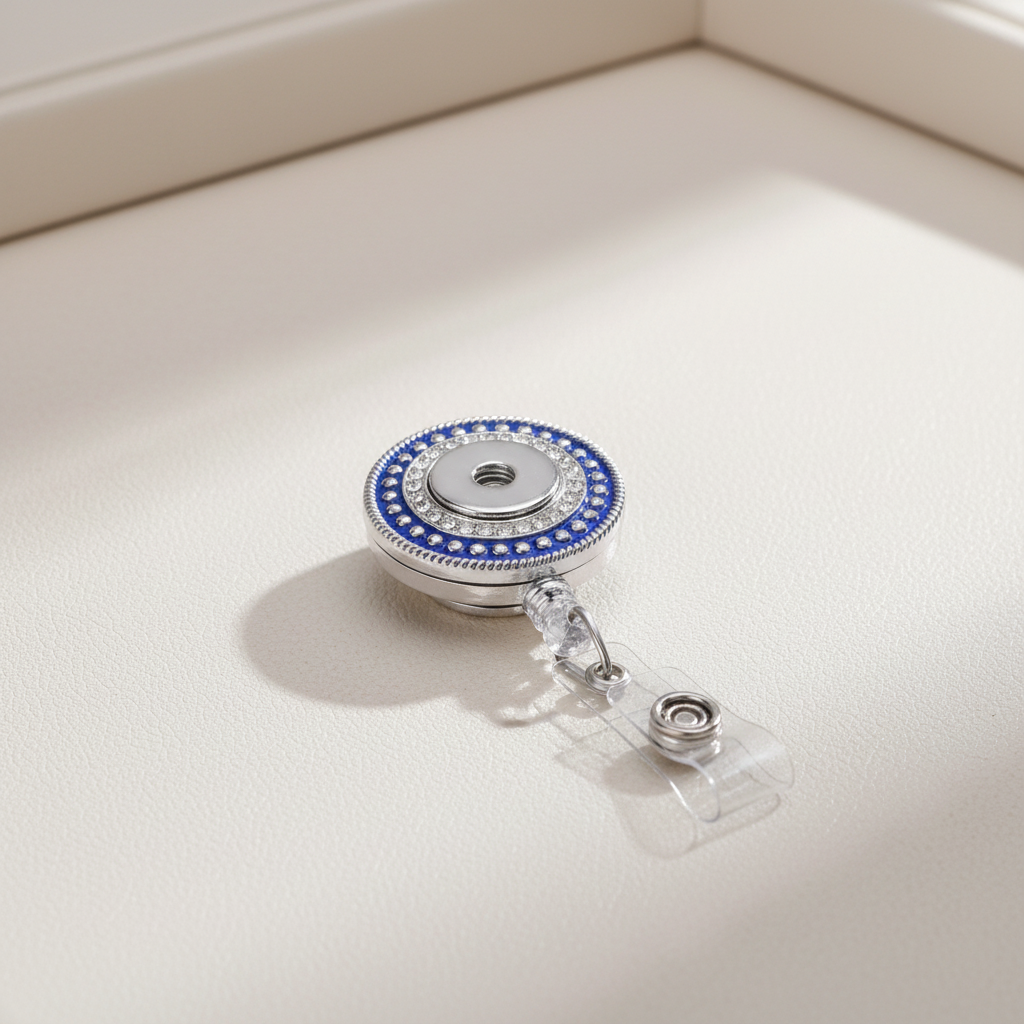 Statement Beautiful Blue Swivel Clip Badge Reel