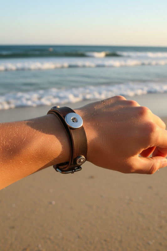 Statement Brown Leather Bracelet