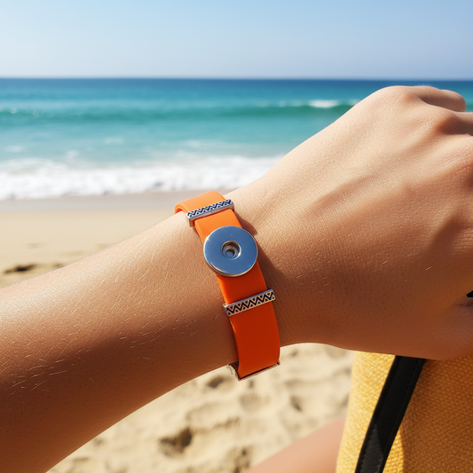 Petite Orange Silicone Adjustable Bracelet