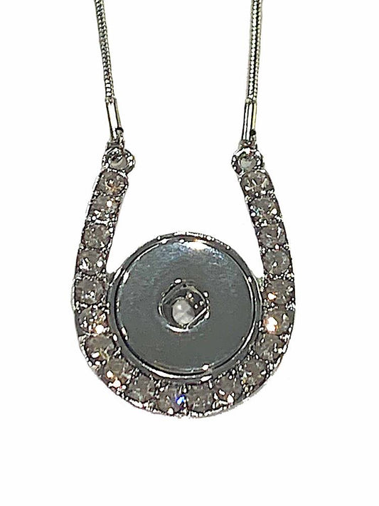 Statement Crystal Horseshow Necklace