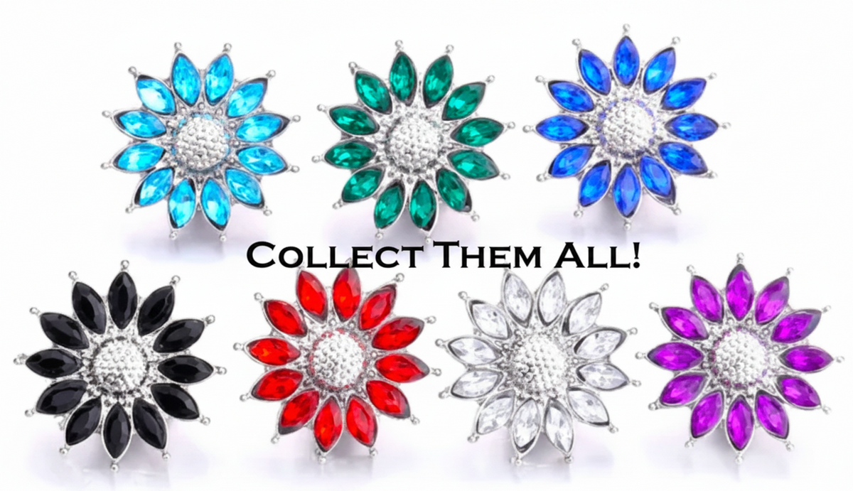 Petite Crystal Flower Snap